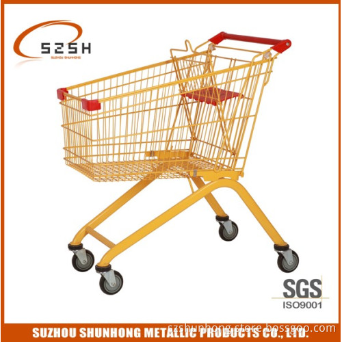 Color coating Shoping Trolley(Yellow)